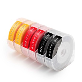 BOYEEZON Embossing Device Labels Replacement for Dymo Embossing Tape 9 mm x 3 m 3D Vinyl Plastic Label Tape for Dymo Omega Junior Labeling Device Embossing Device Organiser Xpress Pro,