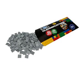 CMC imports 250 x Clamping Blocks Tiles Building Blocks 2 x 2 Nubs Compatible Free Choice of Colours (411 - Light Grey)