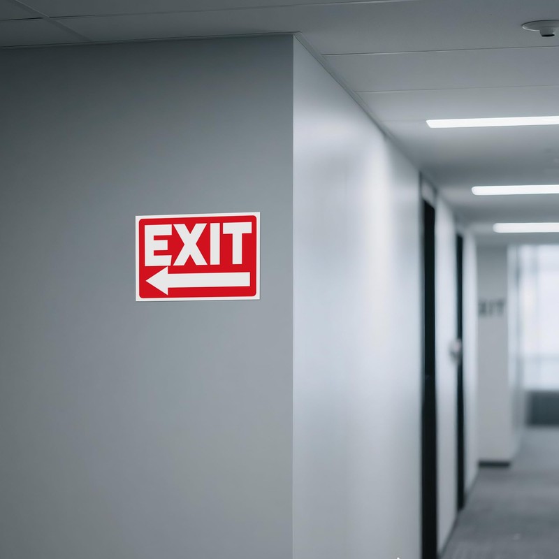 Exit Signs 2 Pack 10x7 Inch with Directional Right Ideal