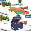 ENGPOW File Box with Lock, Fireproof Document Box with Pockets,