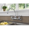 Peerless 2-Handle Wall Mount Kitchen Sink Faucet, Chrome P299305LF