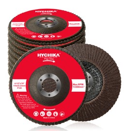 Hychika Flap Discs Professional Flap Discs Set of 10 115 x 22.23 mm in Professional Quality 13300 RPM Max for Stainless Steel, Metal and Wood