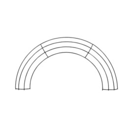 DIY 5- Rainbow Half Circle Watermelon Wreath Form Supplies Crafts Mesh 8x15.75”