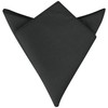 Elerevyo Men's Cotton Classic Handkerchief Plain Pocket Square, black