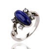 925 Silver Plated Cubic Zirconia Blue Stone Vampire Diaries Elena's