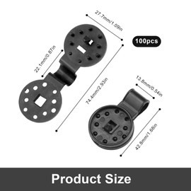 0XBIT Clips for Awning, Pack of 100 Plastic Clips for Protective Cloth, Easy to Disassemble, Firmly Fixed, Awning Attachment, for Shade Net, Windproof Cloth