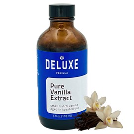 Pure Vanilla Extract for Baking (4 oz) Deluxe Vanilla Gourmet Vanilla Made from Real Vanilla Beans for Rich Flavor