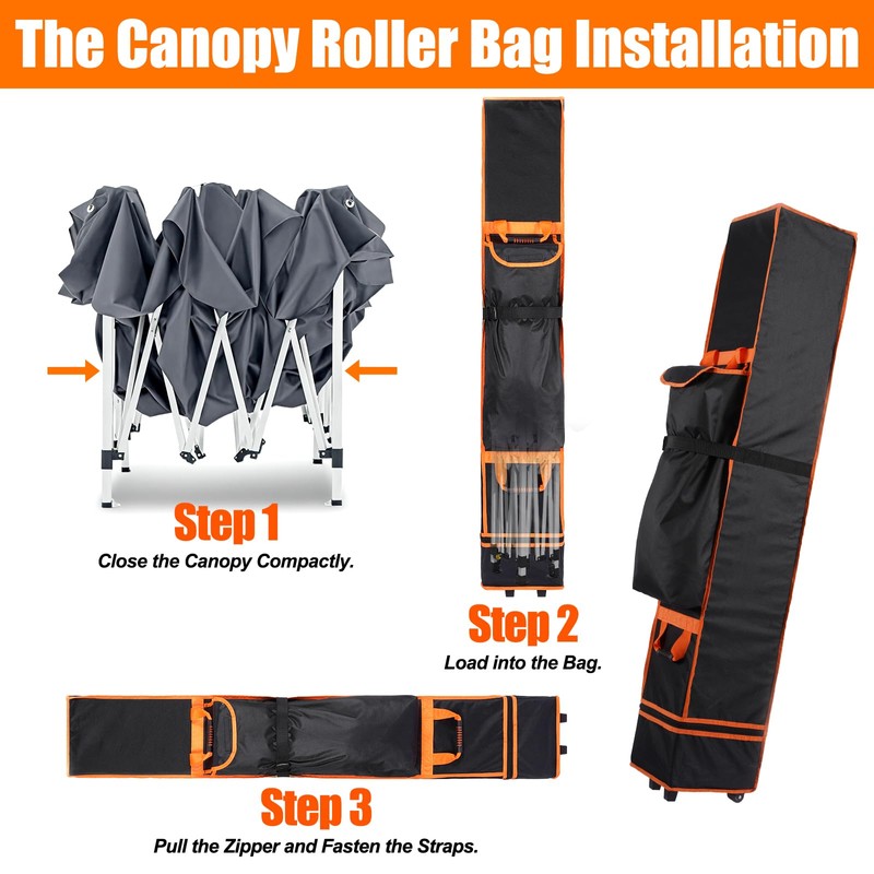 ChimimeDecor 10x10x48in Canopy Bag Replacement, 800D Waterproof Oxford Canopy Carrying
