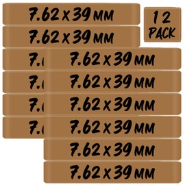 12 Pack Magsaddle 7.62x39mm Magazine Marking Bands 7.62x39 Caliber Identification Holster Accessories (FDE - Black)