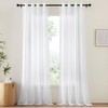 NICETOWN White Sheer Curtains & Drapes 96 inches Long for
