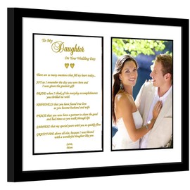 Daughter Wedding Gift - Mother to Daughter Poem – Touching Wedding Gift to Daughter from Mom – In 8x10 Matted Frame – Add 4x6 Inch Photo