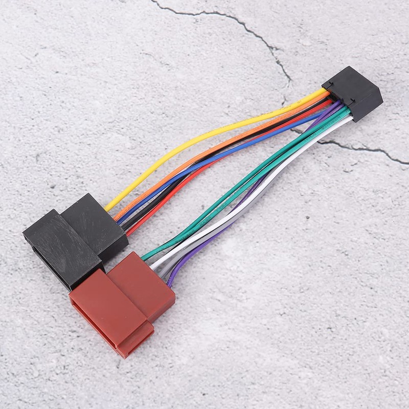 Radio Wiring Harness, ABS ISO Adapter 16 Pin Socket for