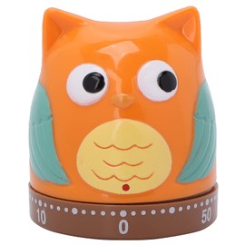 Owl Rotating Timer, Cartoon Cute 60 Minutes Wind Up Timer, Mechanical Rotating Count Down Timers for Homes Beauty Salons Kitchens Schools Gyms
