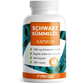 Schwarzkümmelöl Kapseln 400x VEGAN, 1000mg ägyptisches Schwarzkümmelöl Tag pro Tag, WICHTIG: Vegane Kapselhülle OHNE Gelatine!, natürliches Vitamin E, laborgeprüft & zertifiziert, Vorrat für 200 Tage