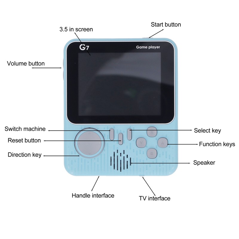G7 Handheld Game Console Single Player Lightweight Gaming Device with