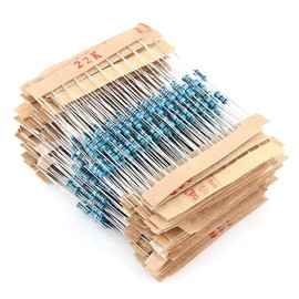 Resistors Assortment Kit, 560 Pieces, 56 Types, Metal Film Resistor, Electronic Resistor Element for Resistor Components, Sat Consists of 56 Different Values from 1 Ohm to 10 Mohm