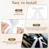 Alaoo Wedding Car Bow, 10Pcs White Wedding Bows with Double