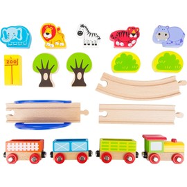 Small Foot Wooden Toys My Zoo Train Playset designed for children ages 3+