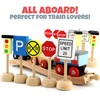 Attatoy Kids Wooden Street Signs Playset (14-Piece Set), Wood Traffic