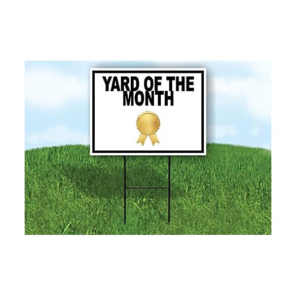 YARD OF THE MONTH BLACK GOLD RIBBON - Single Sided