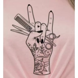 n/a Single Color Screen Prints HAIR HAND