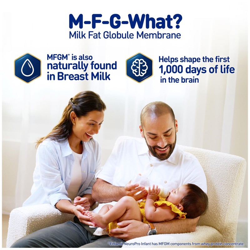 Enfamil NeuroPro Baby Formula, Milk-Based Infant Nutrition, MFGM* 5-Year Benefit,