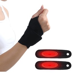 Tourmaline Carpal Tunnel Wrist Support, Heated Wrist Guards, Sports Wrist Bandage, Wrist Bandage for Arthritis, Tendonitis, Sprain, Sports Protection, 1 Pair