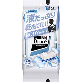 [Set of 2] Men's Biore Body Sheet, Clean Soap Scent, Pack of 28