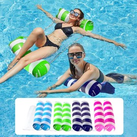 Yodooshi 4 Pack Inflatable Pool Floats Hammock, Water Hammock Lounges, Multi-Purpose Swimming Pool Accessories(Saddle, Lounge Chair, Hammock, Drifter) Suitable for Swimming Pool, Beach, Outdoor
