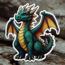 Dragon Stickers 2in. Dragon Vinyl Decals for Laptops Water Bottle Helmet Gifts Waterproof Aesthetic Sticker for Kids Boys Girls Teens (Dragon 12)