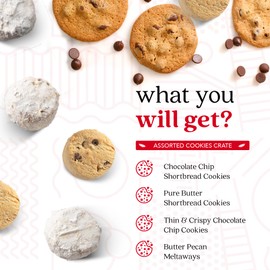 David’s Cookies Cookie Gift Basket - Deliciously Flavored Assorted Cookies in a Lovely Gift Basket - Gourmet Thin Crispy Cookies, Butter Pecan Meltaways and Scottish Shortbread Cookies - Variety of Delicious Cookies