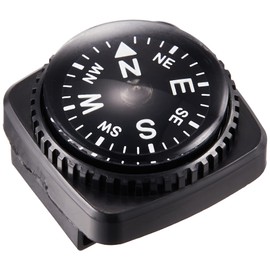 HIGHMOUNT 11211 Azimuth Magnetic Wrist Compass for Watches, Mountain Climbing, Hiking, Lightweight, Mini, Removable Black