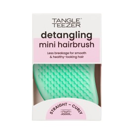 Tangle Teezer |The Original Mini Detangling Hairbrush | Palm Size Perfect for Kids & Travelling | Ideal for Wet & Dry Hair |Reduces Flyaways | Tropicana Green