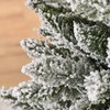 HOMCOM 6ft Unlit Snow-Flocked Slim Pine Artificial Christmas Tree with