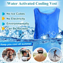 NJDGF Evaporative Cooling Vest for Women - PVA Water Activated Ice Cool Vest for MS Hot Weather Summer