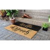 Rugsmith Black Tufted Hello Goodbye Reverse Doormat, 24"x36"