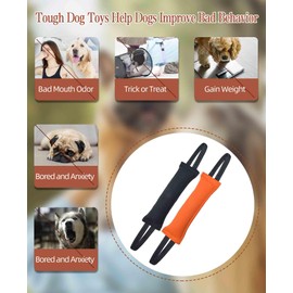 Clysoru Dog Tug Toy Dog，Double Pack Tough Jute Bite Pillow Training Equipment - Puppy to Large Dogs Interactive Toy.