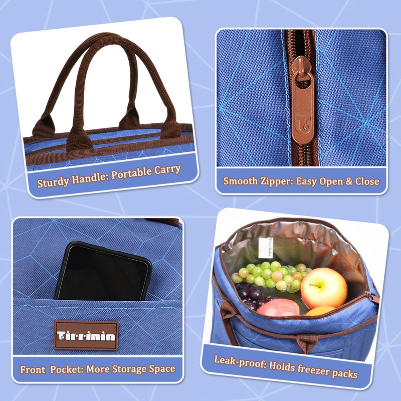 Kato Tirrina Insulated Lunch Bag, Female Male Lunch Bag, Modern