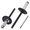 SKIR'CO Pack of 50 Large Flange Aluminium Blind Rivets 4.8