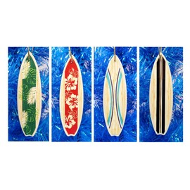 Surfing Ornament Surfer Ornament Set of 4 Surf Surfboard Christmas Ornaments