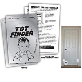 2 Pack Tot Finder Door Decals Help Firefighters Find Children Inside Home