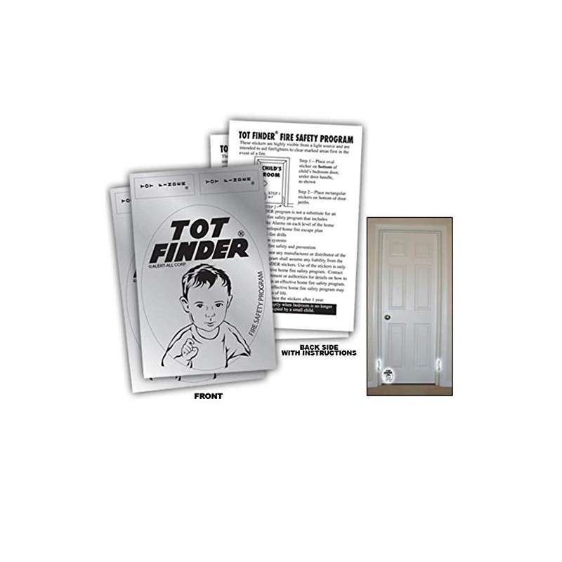 2 Pack Tot Finder Door Decals Help Firefighters Find Children