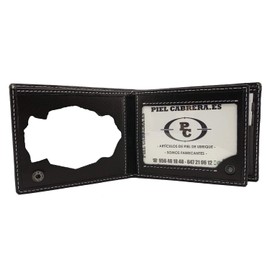 Piel Cabrera National Police Honor Badge Wallet Black Black, black, rfid wallet