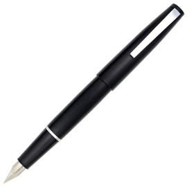 Gullor Matte Black Fountain Pen (JH18), Classic Design with Converter and Pen Box, Fine Nib, Silver Clip