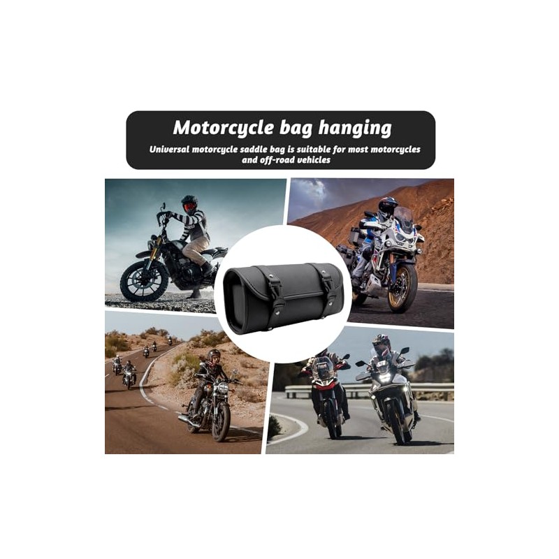 Universal Motorcycle Saddle Bag, Motorcycle Tool Bag, PU Leather Waterproof