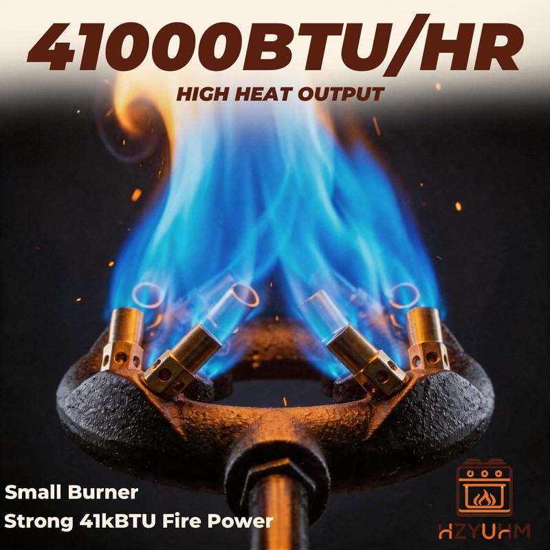 HZYUHMIG 41000 BTU 10 Jets Homemade Cast Iron Burner Assembly