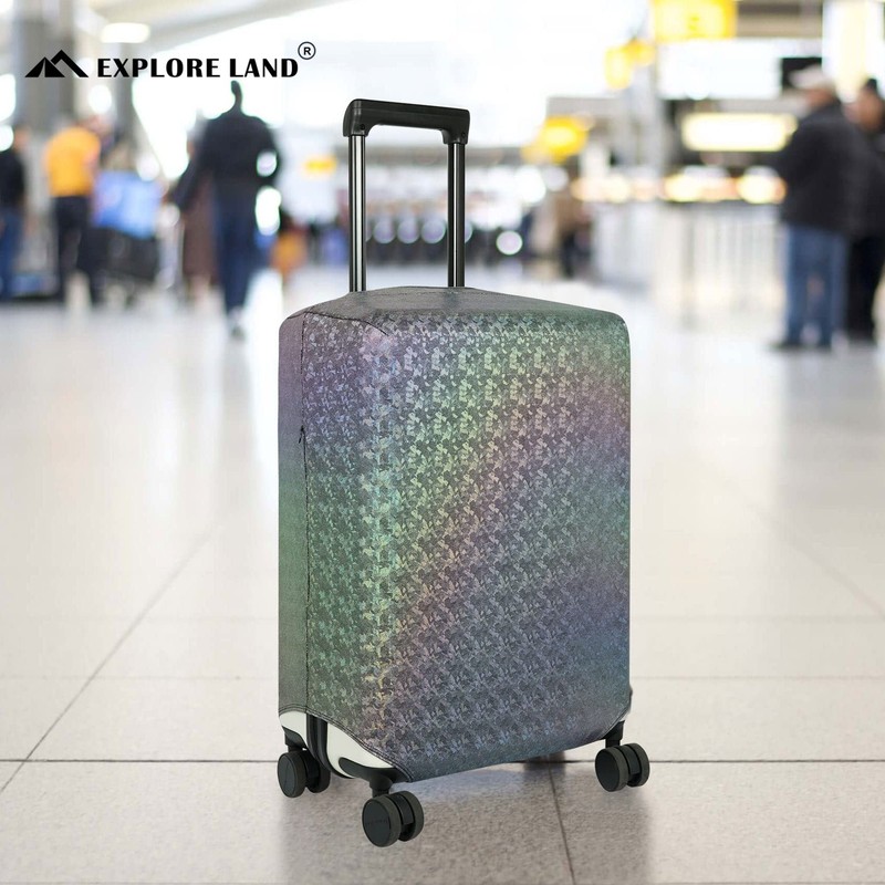Luckiplus Spandex Suitcase Luggage Suitcase Cover Fits 18"-32" Luggage, Reflective