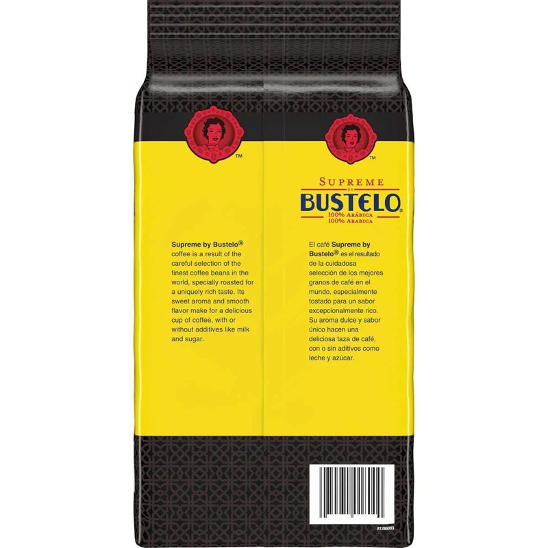 Supreme Bustelo Espresso Style Whole Bean Coffee, Dark Roast, 32