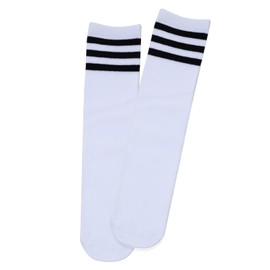 3 Pairs Toddler Cotton Striped Soccer Stockings Knee High Socks for Kid School Outdoor