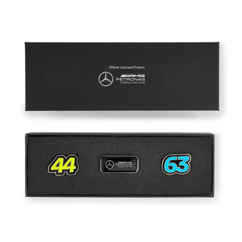 Mercedes AMG Petronas F1 Pin Badge Set (3 Pin Badges,